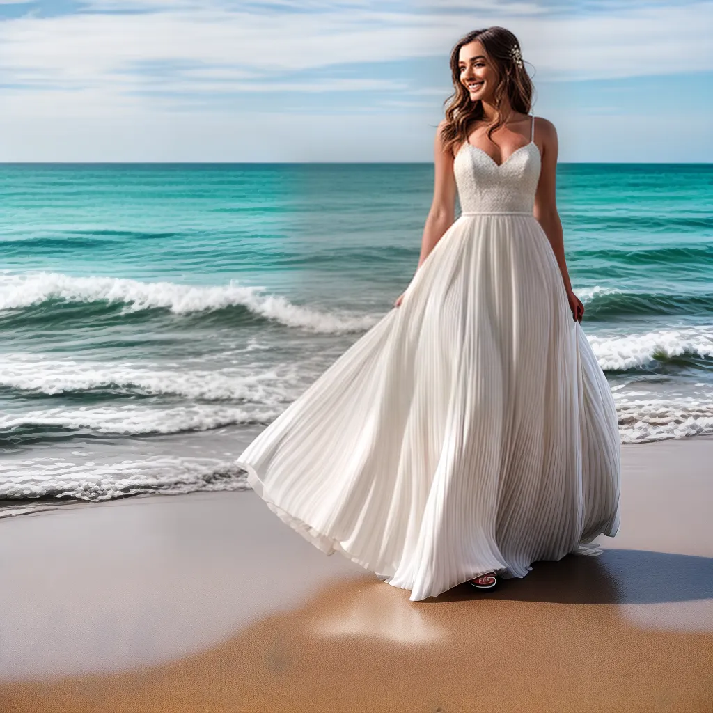noiva praia vestido leve felicidade