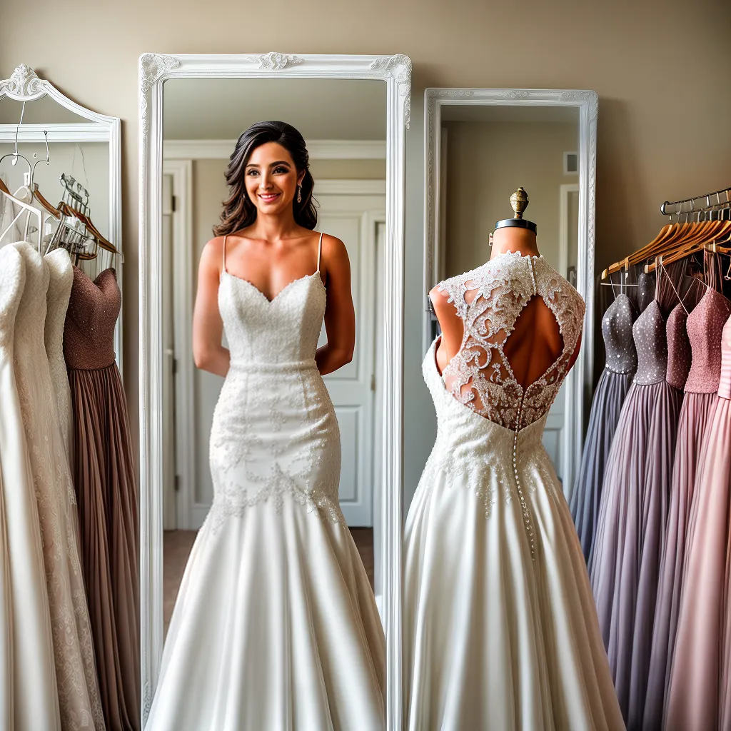 noiva espelho vestidos sorriso