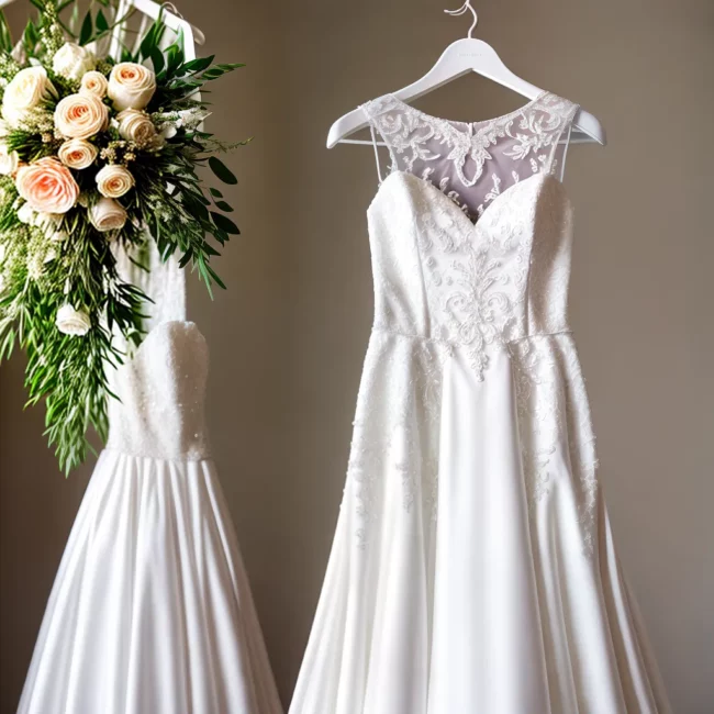 vestido noiva branco flores preservacao