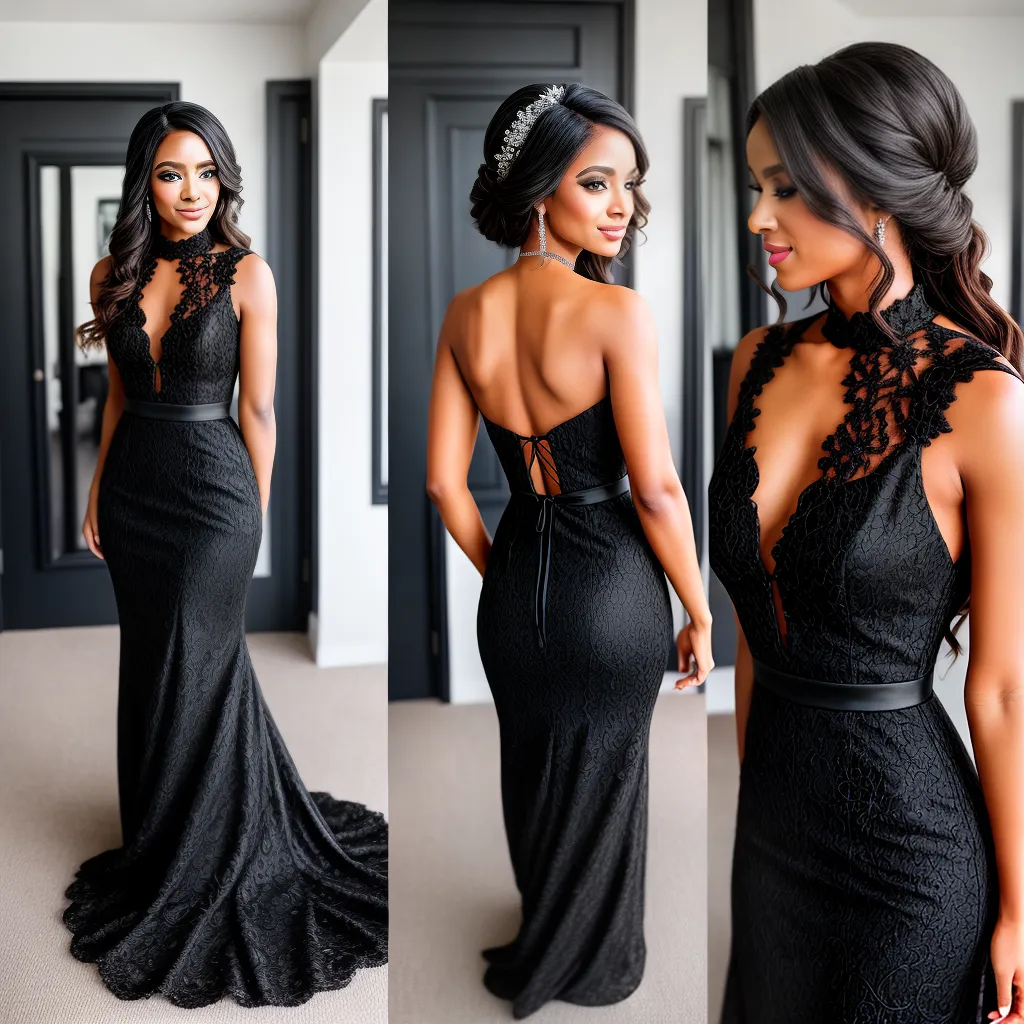 vestido casamento preto lace contraste