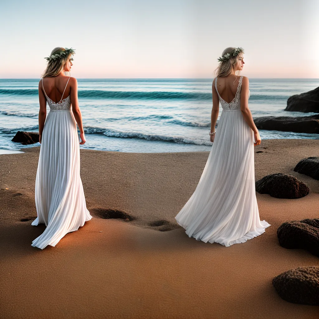 noiva praia vestido boho