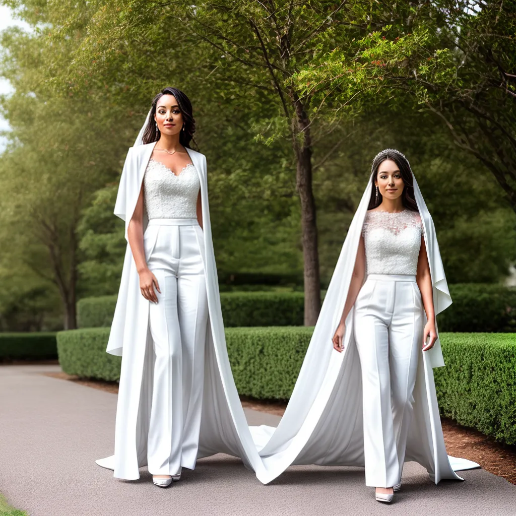 noiva pantsuit elegante moderno