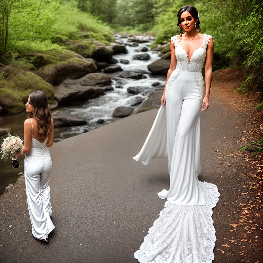 noiva jumpsuit branco lace