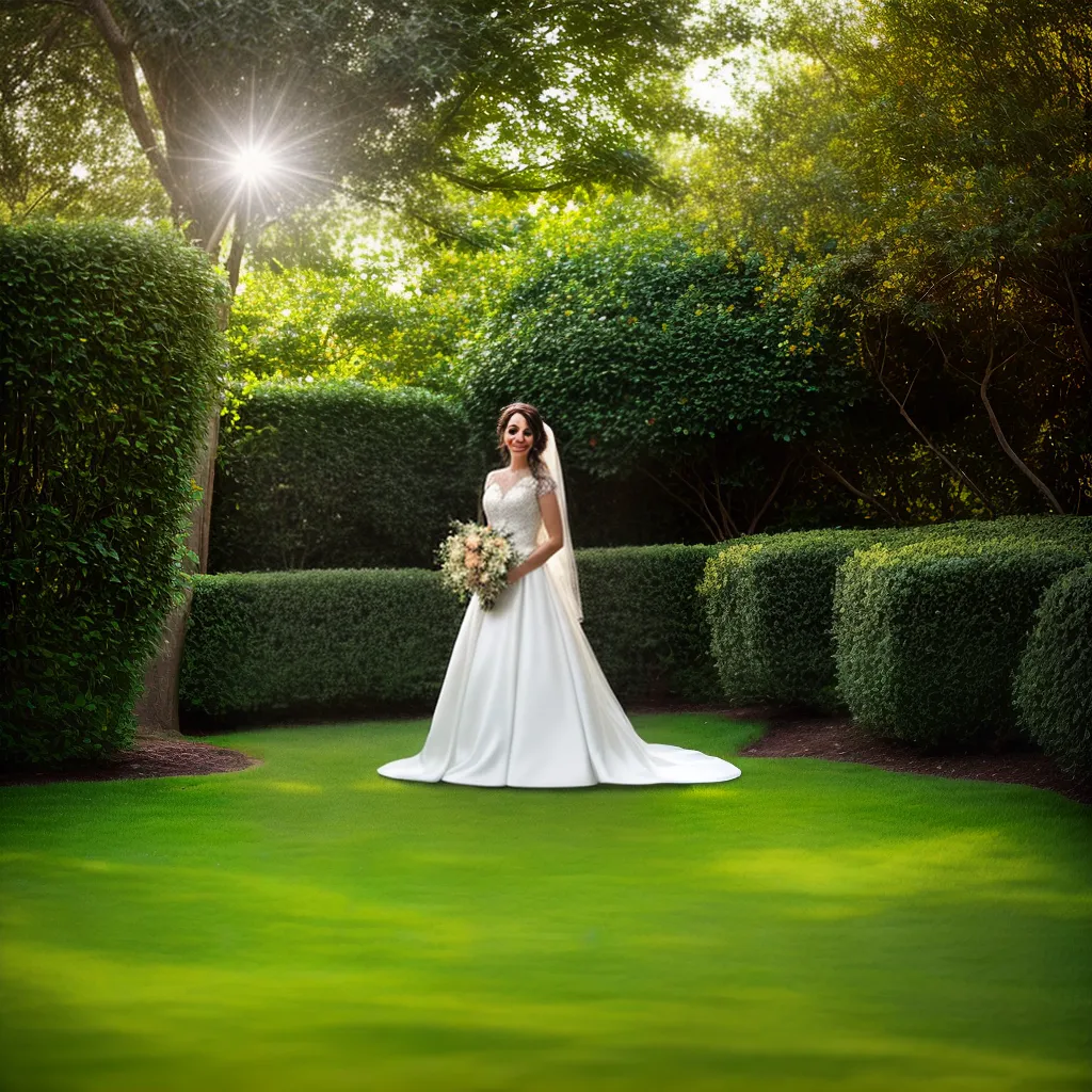noiva jardim casamento vestido radiante