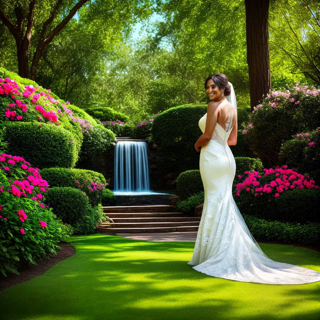 noiva jardim flores vestido casamento