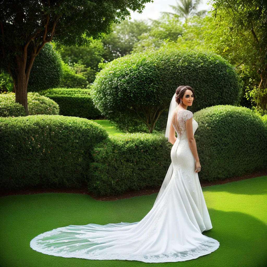 noiva jardim flores vestido casamento 1
