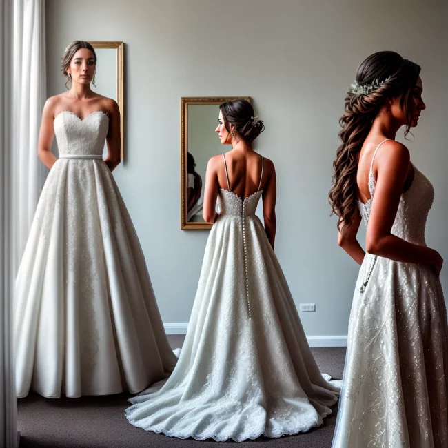 noiva reflexao duvida vestido casamento