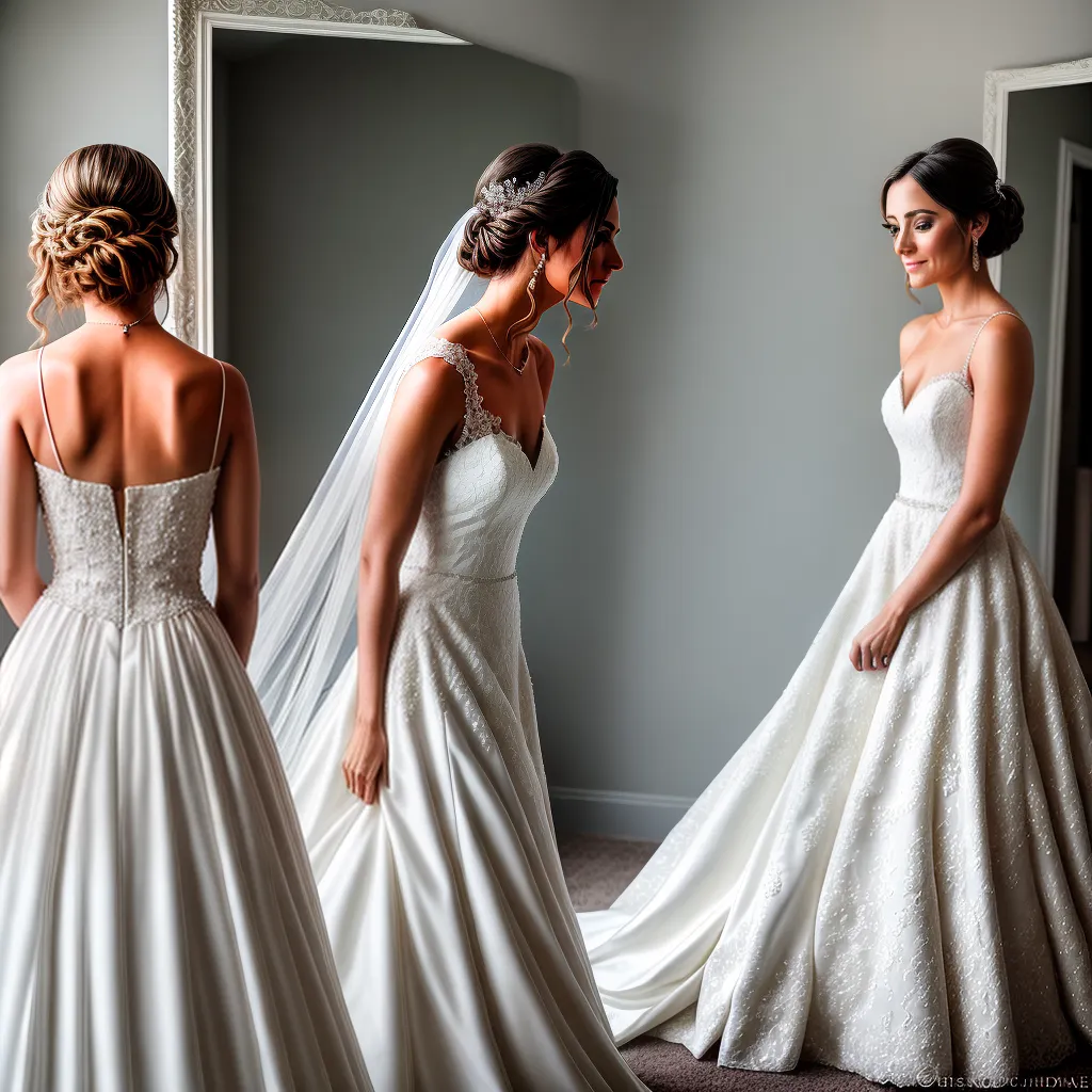 noiva espelho duas vestidos casamento