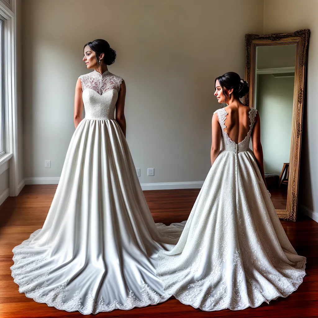 noiva vestido branco renda espelho