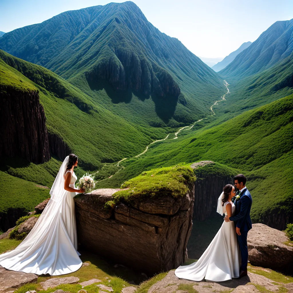 noiva vestido branco montanha paisagem