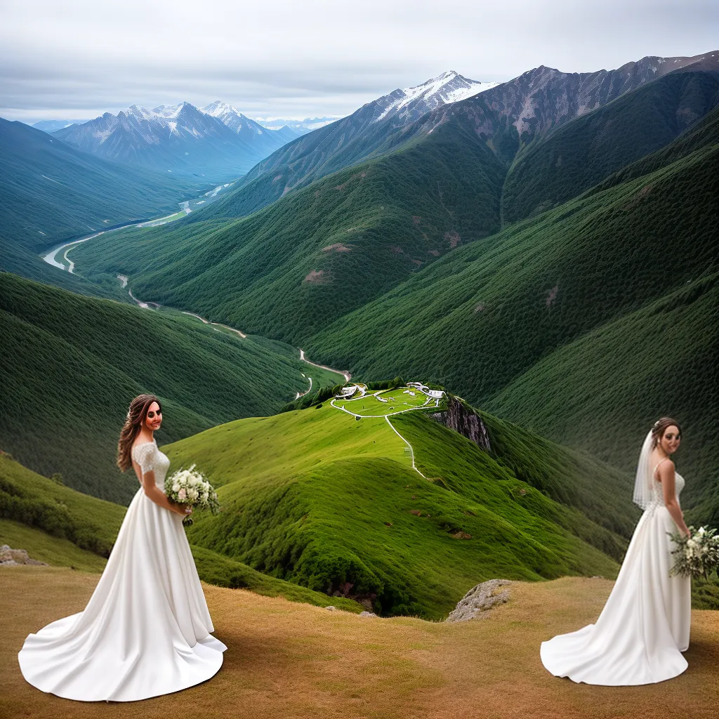 noiva pico montanha vestido branco