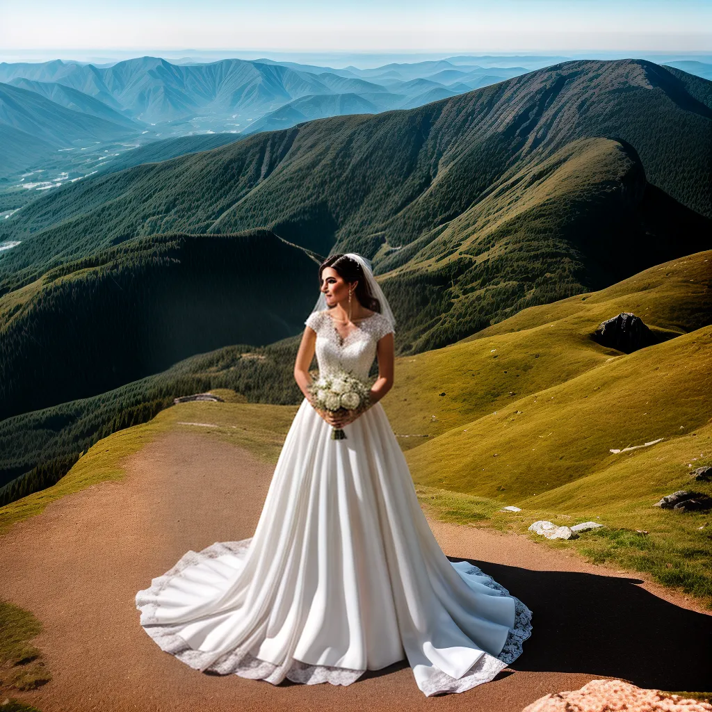 noiva montanha vestido branco floral