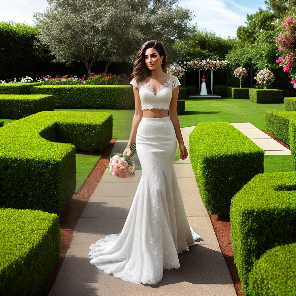noiva jardim vestido duas pecas