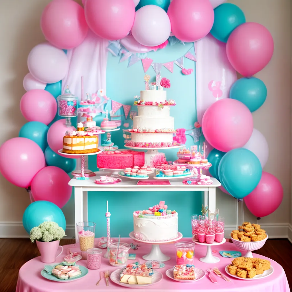 mesa decorada baloes pastel bolo bebe