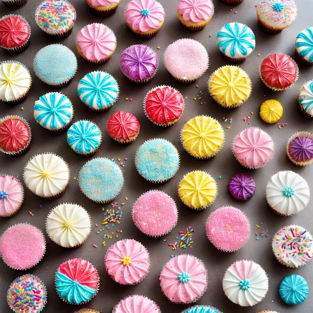 cupcakes caseiros coloridos decorados