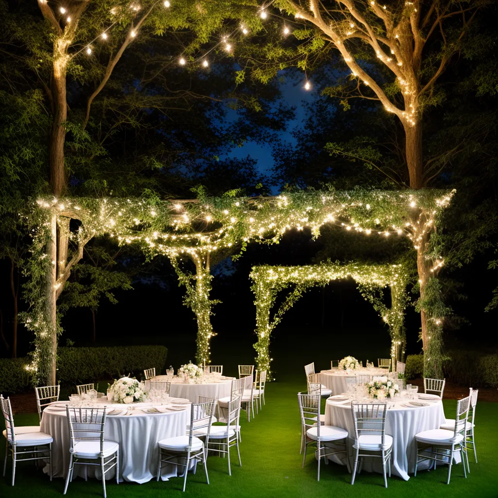 casamento ao ar livre luzes flores 1
