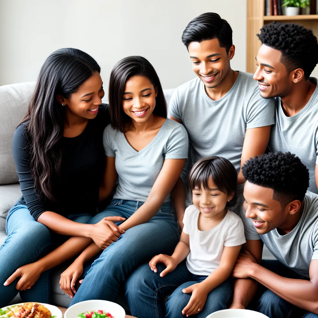 reuniao familia sorrisos amor criancas