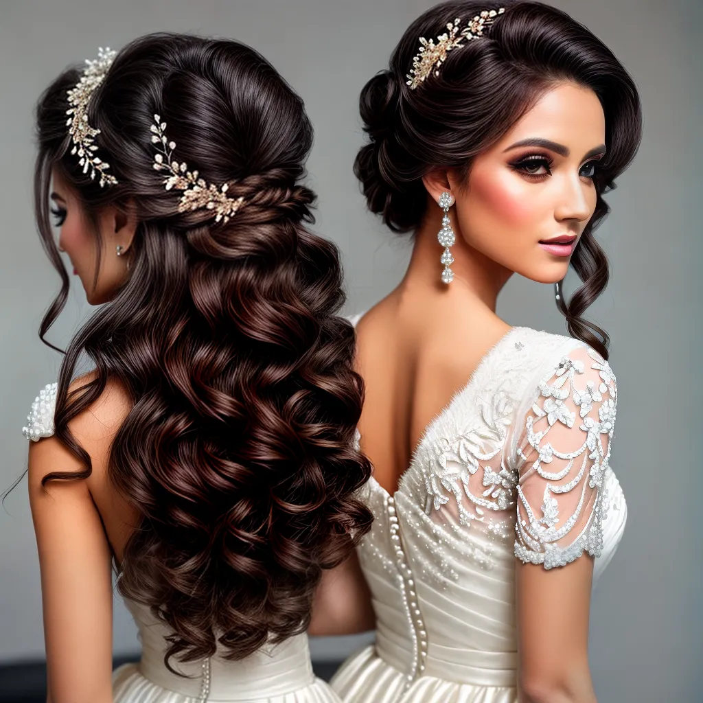 penteado noiva elegante flores acessorios 1