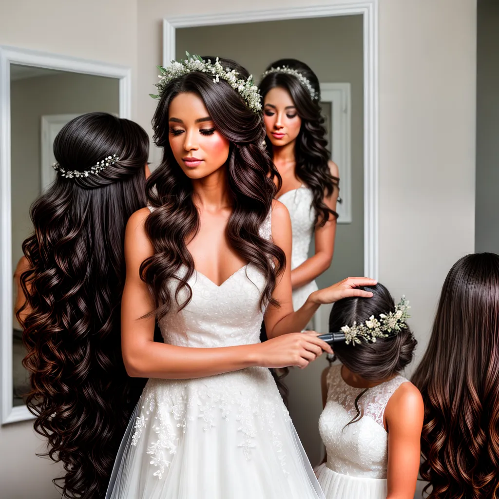 noiva cabelo flor espelho penteado 1