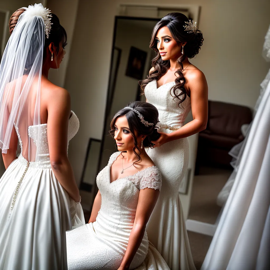 noiva escolhendo penteado casamento