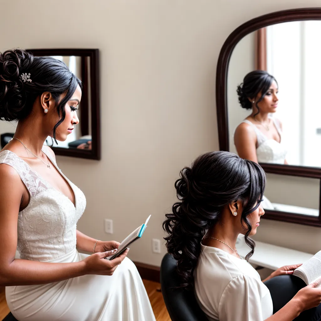 noiva reflexao penteado casamento