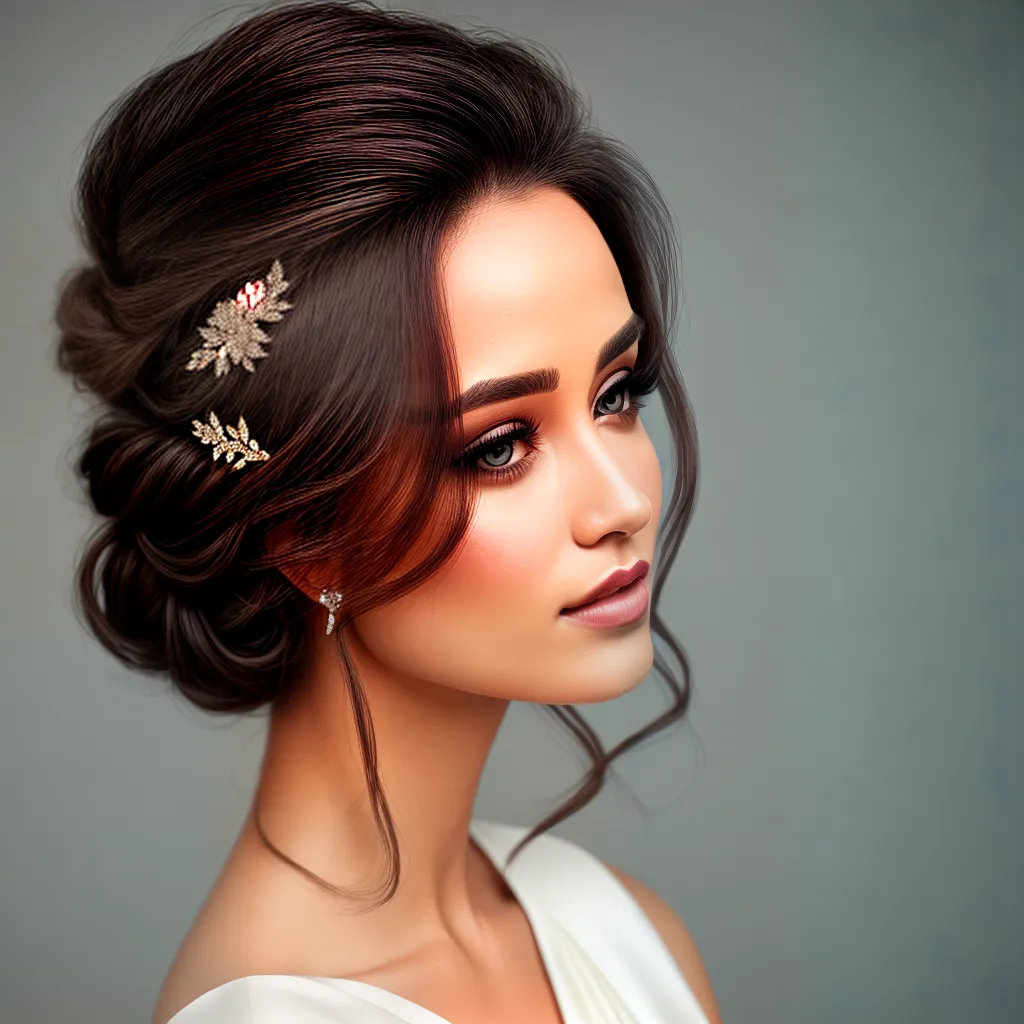 noiva penteado moderno bun acessorio