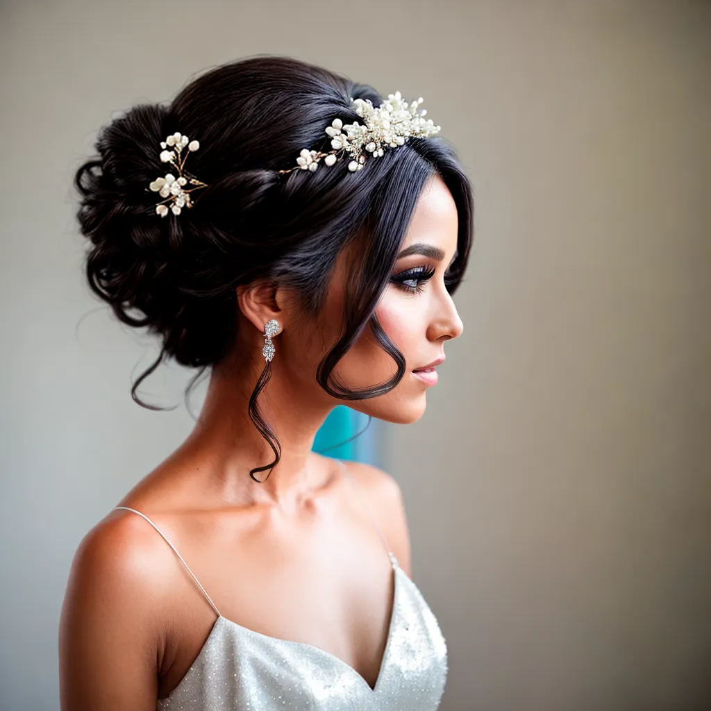 noiva moderna penteado elegante