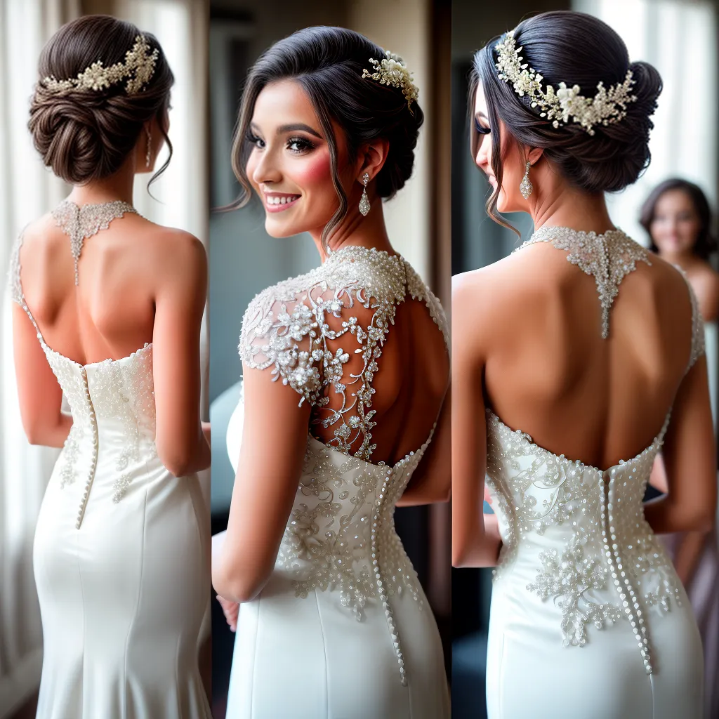 noiva sorriso radiante penteado florido 1