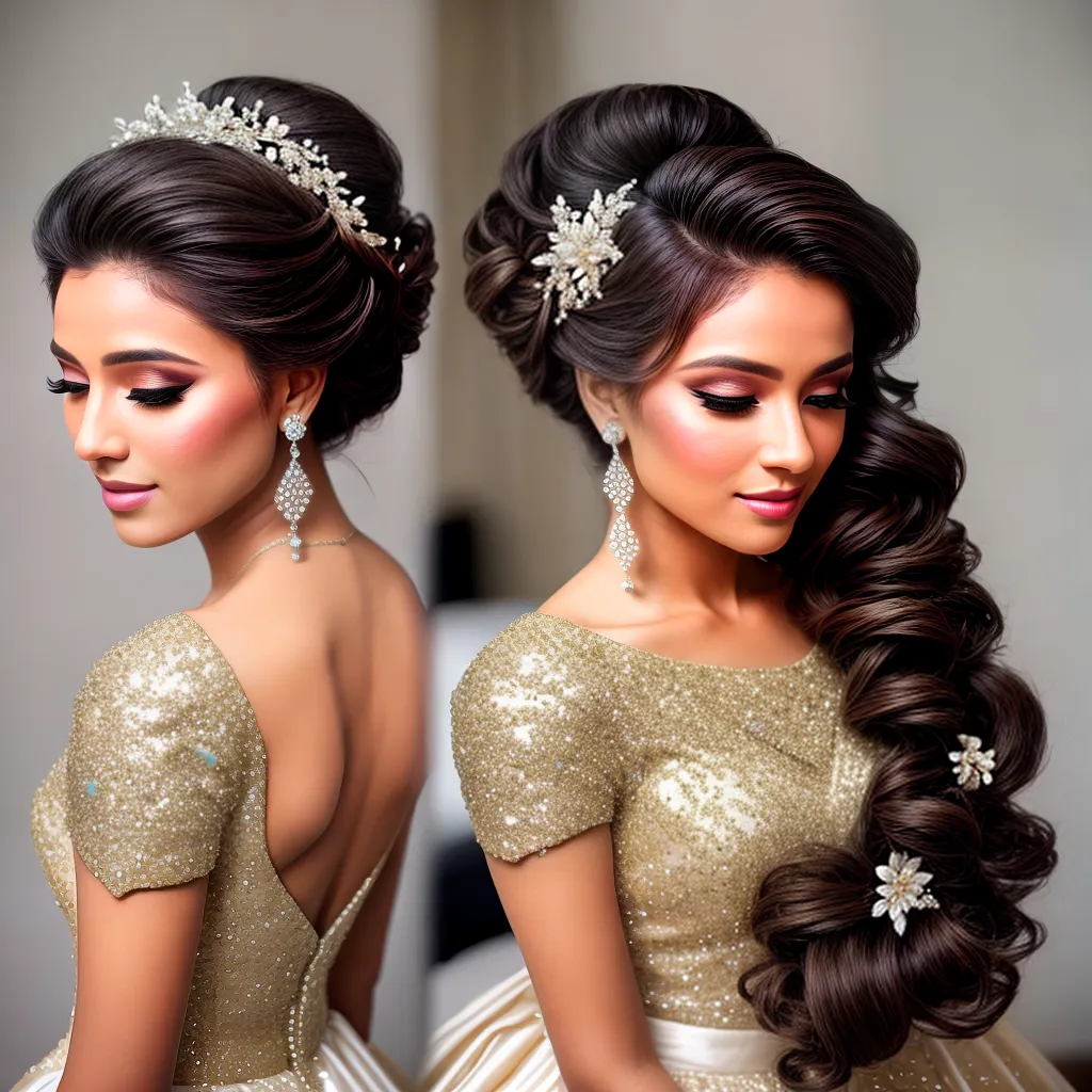 penteado noiva elegante flores acessorios 2