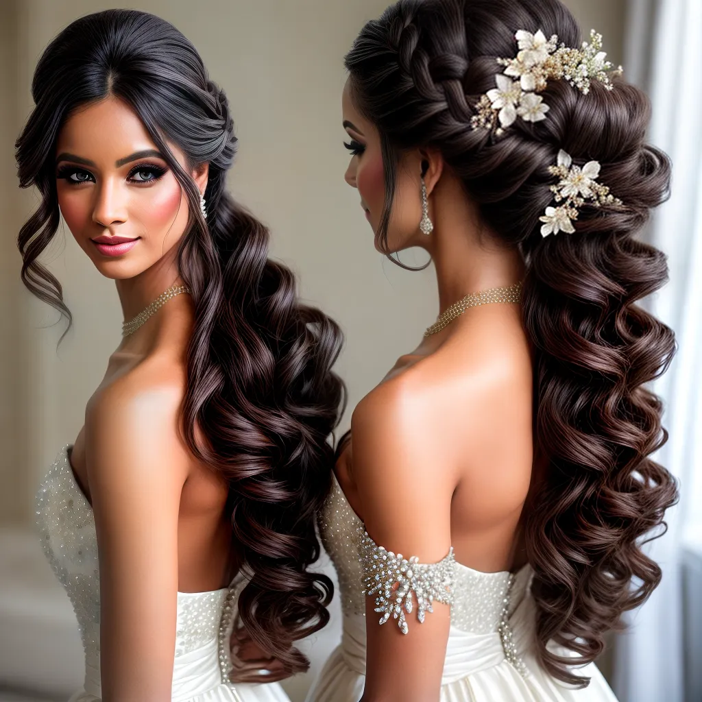 noiva penteado casamento braids floral