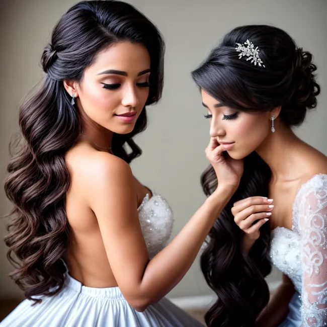 noiva flores penteado casamento