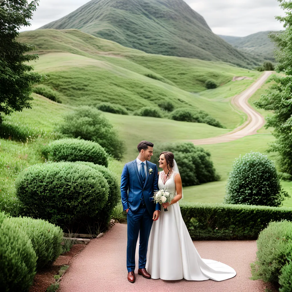 casamento noiva noivo ao ar livre