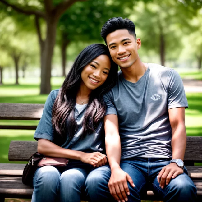 casal amor parque sol