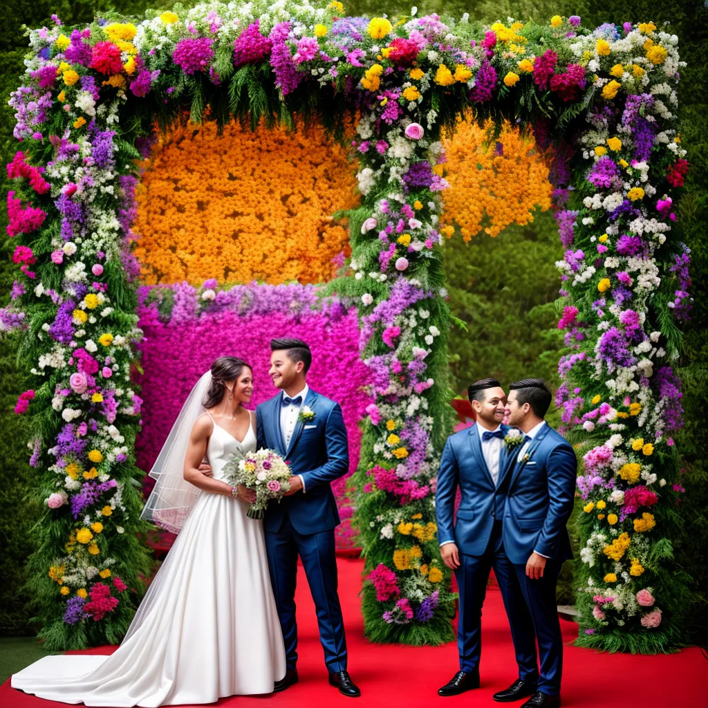 casamento noiva noivo altar flores criativas