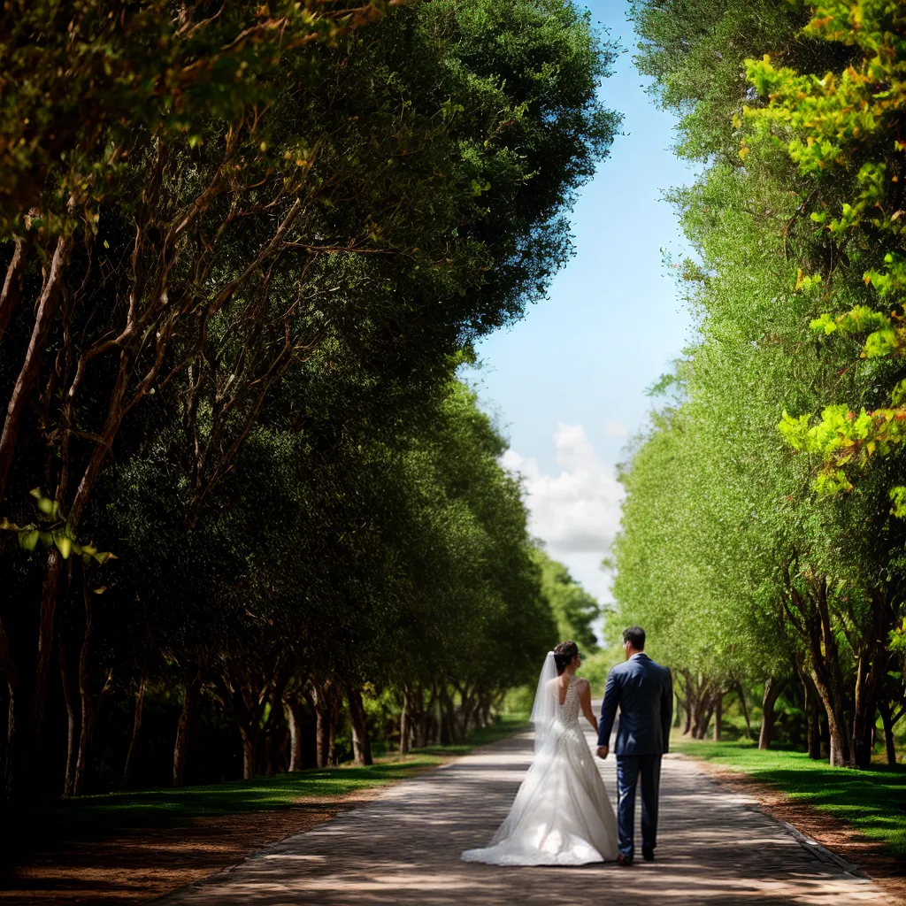 casal noivos jardim romantico