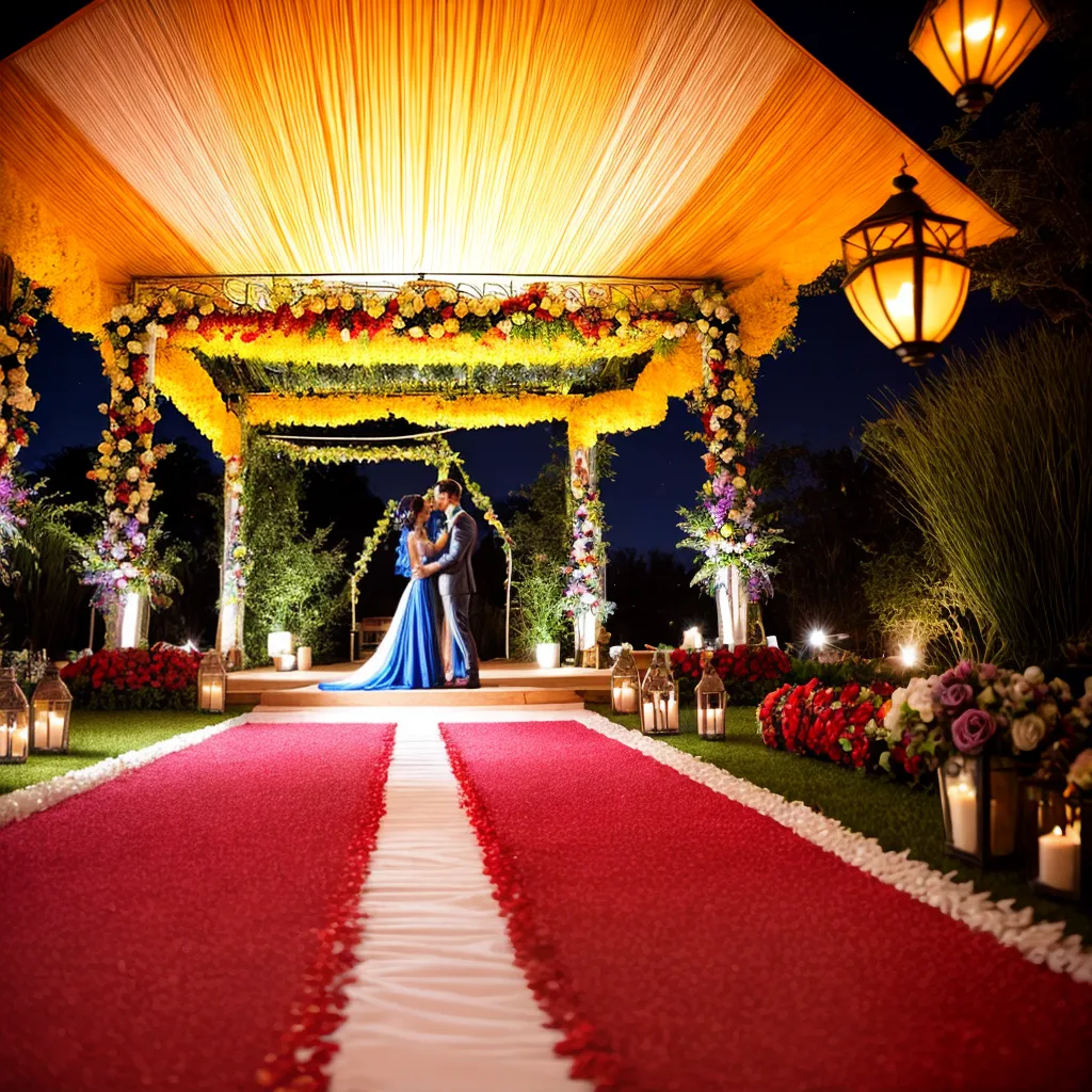casamento tradicional noiva noivo flores lanternas