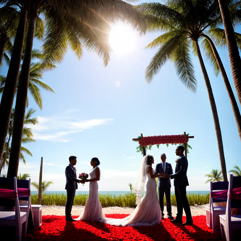 casamento praia palmeiras por do sol casamento praia palmeiras por do sol