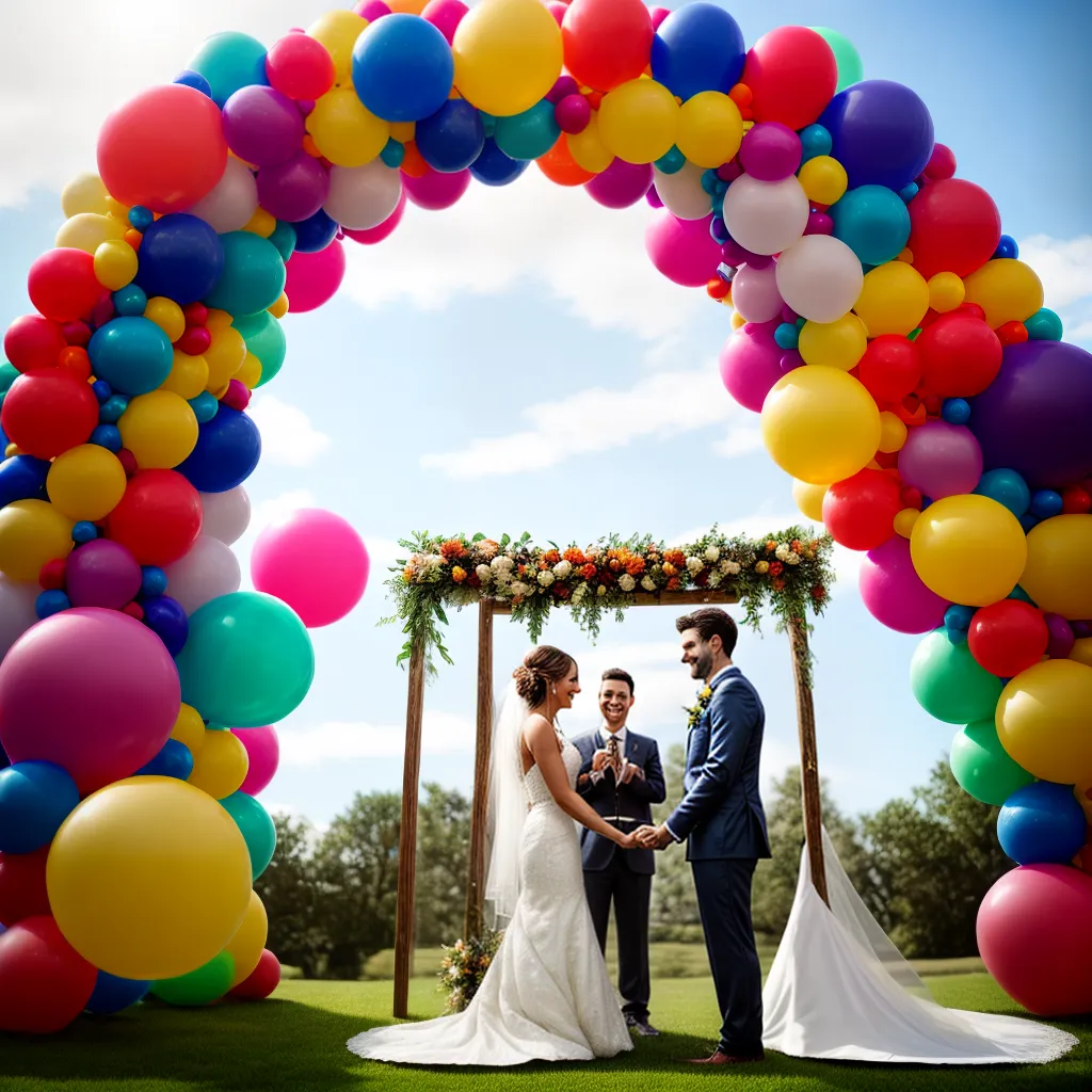 casamento arco baloes coloridos 1