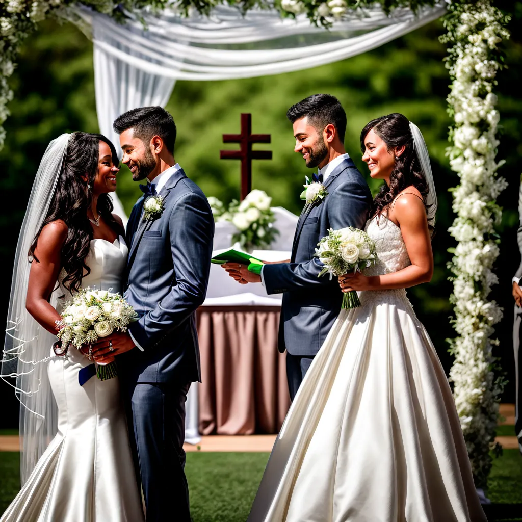 casamento no altar flores cristianismo