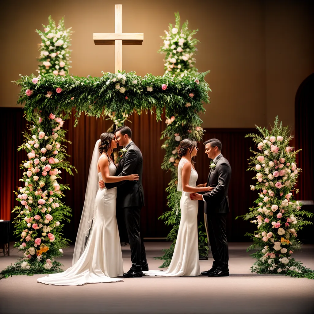 casamento cerimonia cruz flores fe