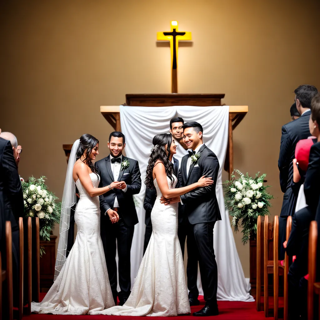 casamento noiva noivo altar cruz