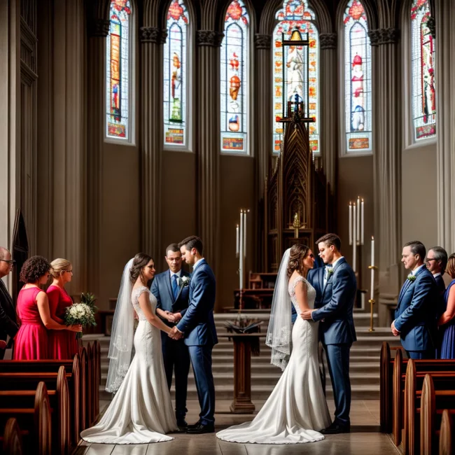 casal cerimonia casamento oracao igreja