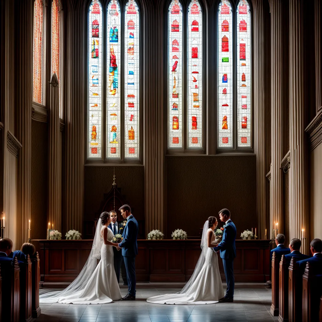 casamento no altar luz divina
