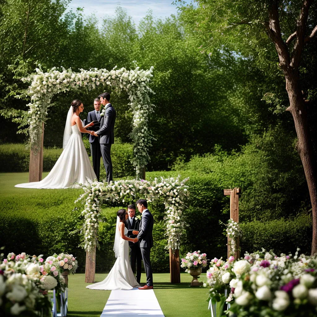 casamento jardim noiva noivo arco madeira