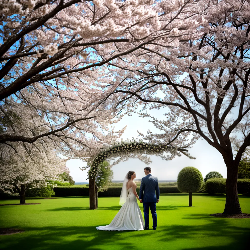 casamento ao ar livre primavera cerejeiras 1