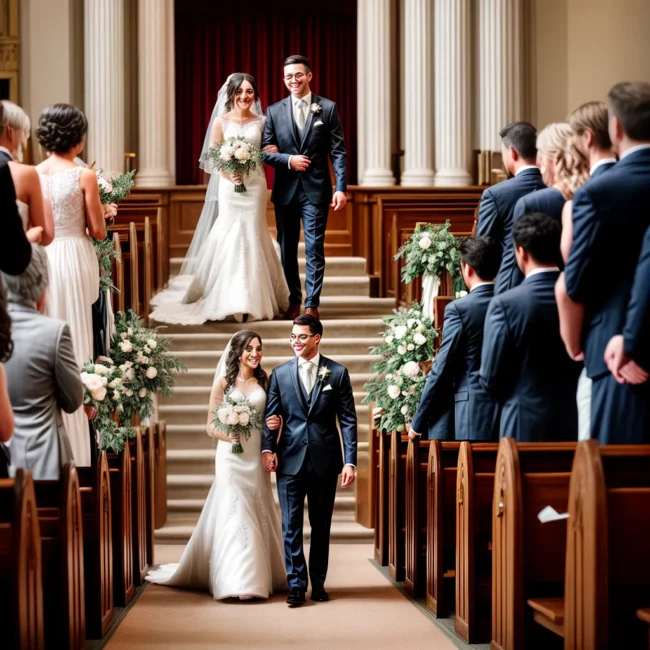 casal sorriso igreja casamento cristao
