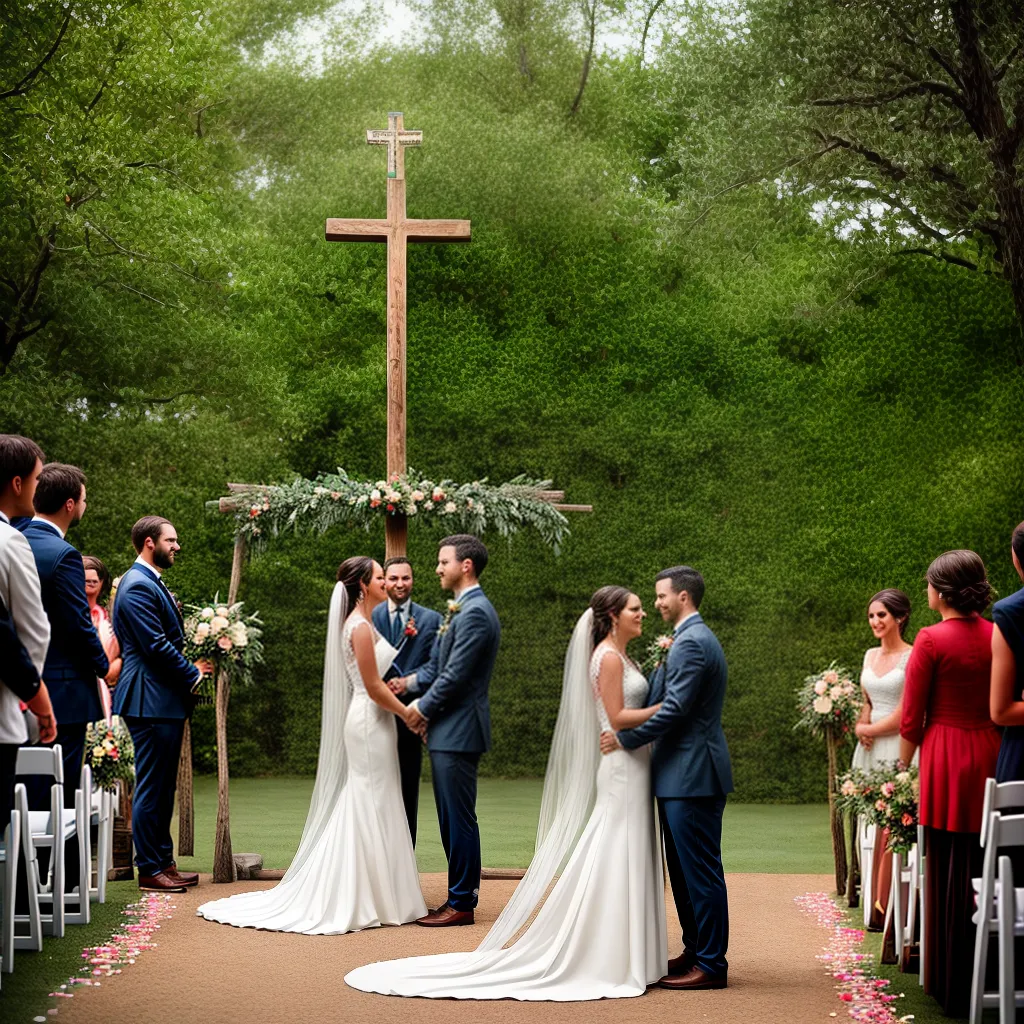casamento ao ar livre cerimonia cruz floral