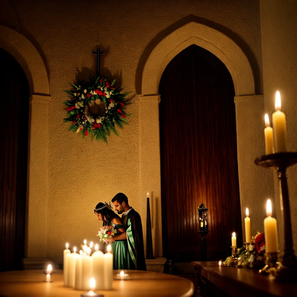 altar flores velas casamento cristao