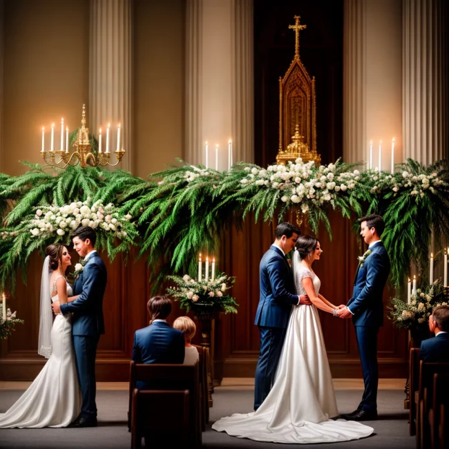 casamento cristao altar amor presenca