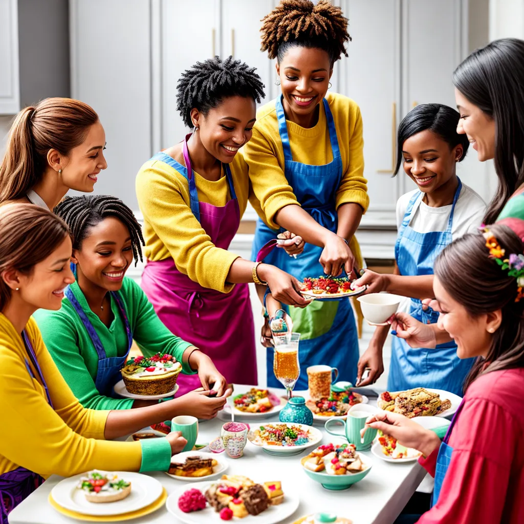 amigos diversos cozinha alegria cha 2024